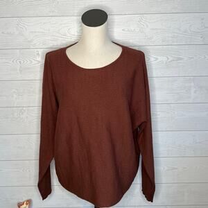 Blue Rain for Francesca's supersoft  chestnut knit dolman sleeve sweater Size XL